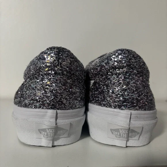 Vans Old Skool Silver Glitter Sneakers - Picture 4 of 5